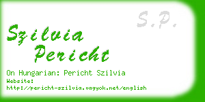 szilvia pericht business card